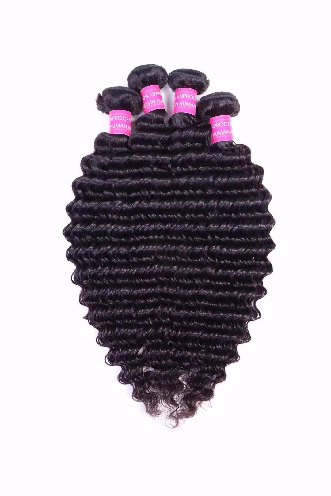Raw virgin hair deep wave 12"-30"