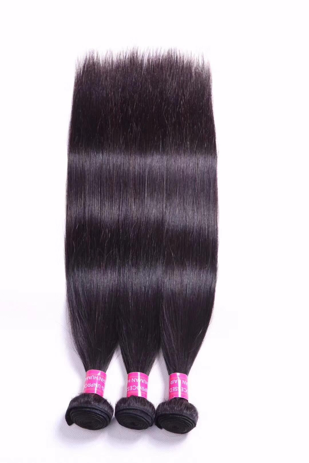 Virgin raw hair straight 8"-34