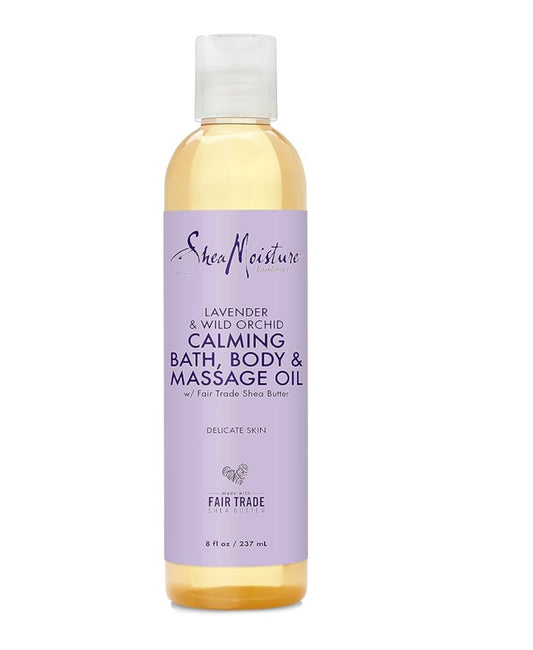 Huile de bain, corps et massage à la lavande et à l'orchidée sauvage SheaMoisture,