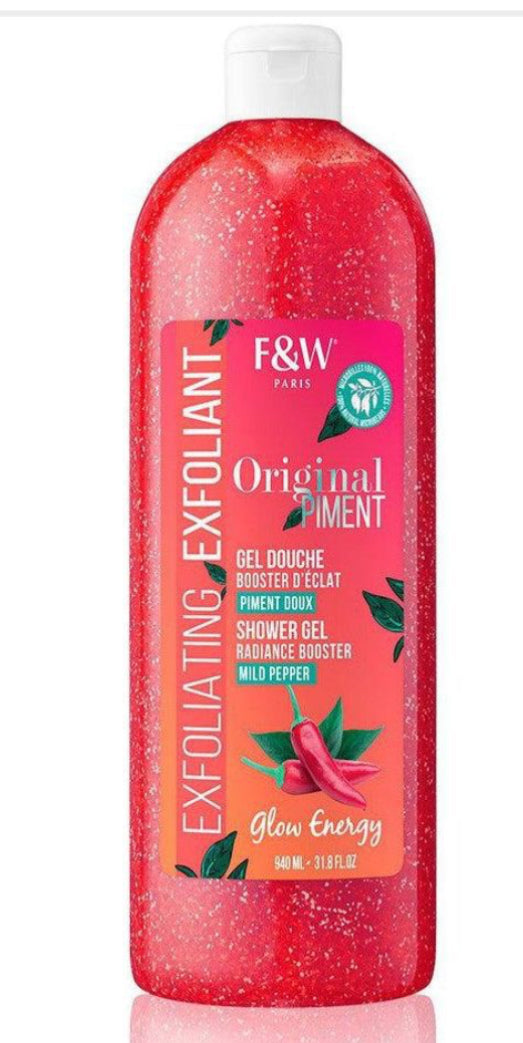 FAIR AND WHITE ORIGINAL PIMENT MILD PEPPER EXFOLIATING EXFOLIANT SHOWER GEL 940ML