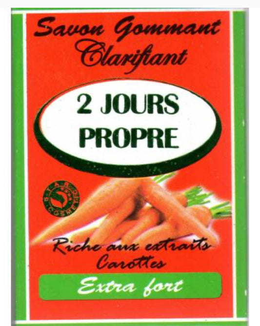 2 Jours Propre savon gommant clarifiant - carotte