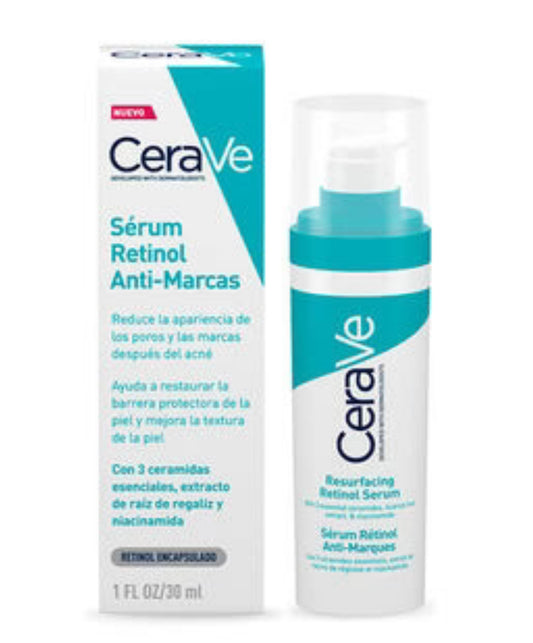 CeraVe 1 Oz Retinol Serum for Post-Acne Marks and Skin Texture