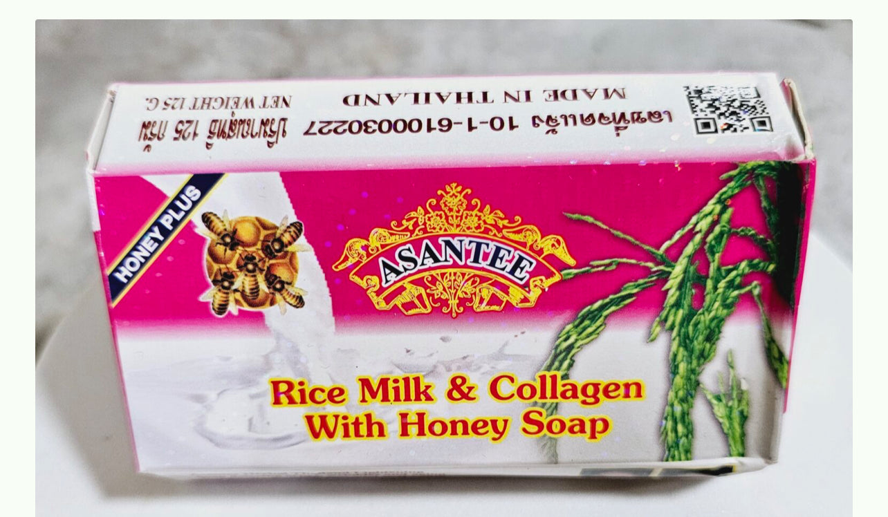 RICE MILK & collagen with Honey Soap