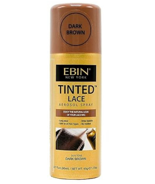 Spray aérosol teinté dentelle Ebin, brun foncé froid