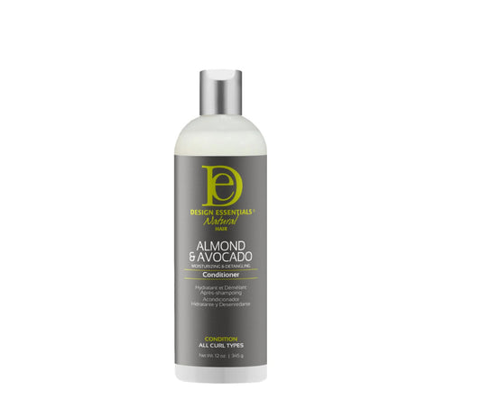 Après-shampoing hydratant et démêlant naturel à l'amande et à l'avocat Design Essentials,
